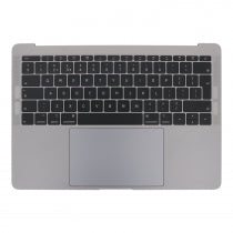 Keyboard With C Shell and Touch Board + Microphone + Fan + Speaker for MacBook Pro 13.3" A1708 UK Version 2016-2017 Silver Ori 98% New